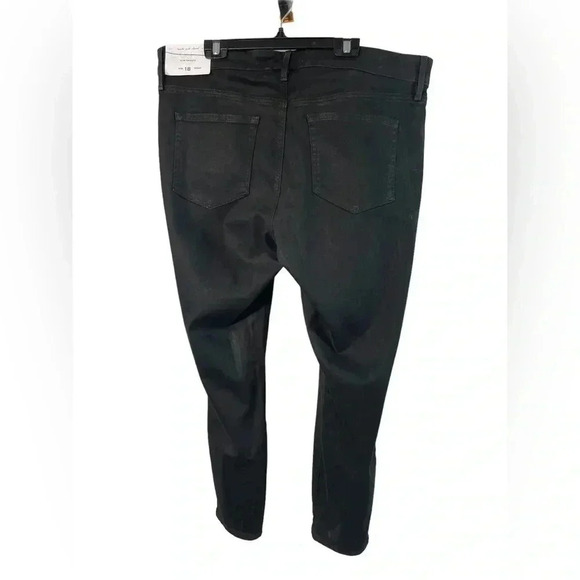 Loft Skinny Black Shimmer Jeans Size  18 - Picture 3 of 10